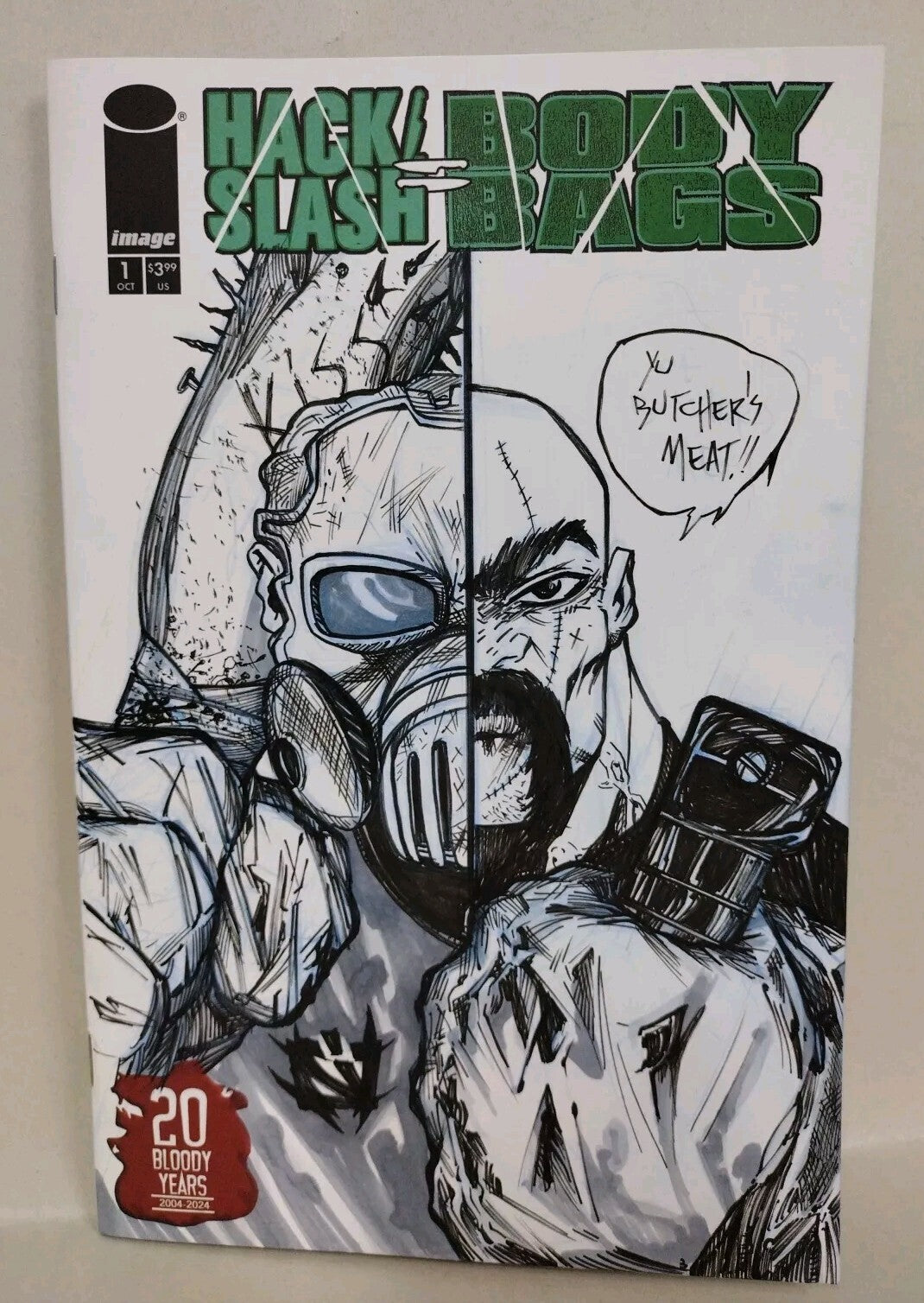 Hack Slash Body Bags #1 (2024) Image Sketch Cover Comic W Original JAG Mack Art