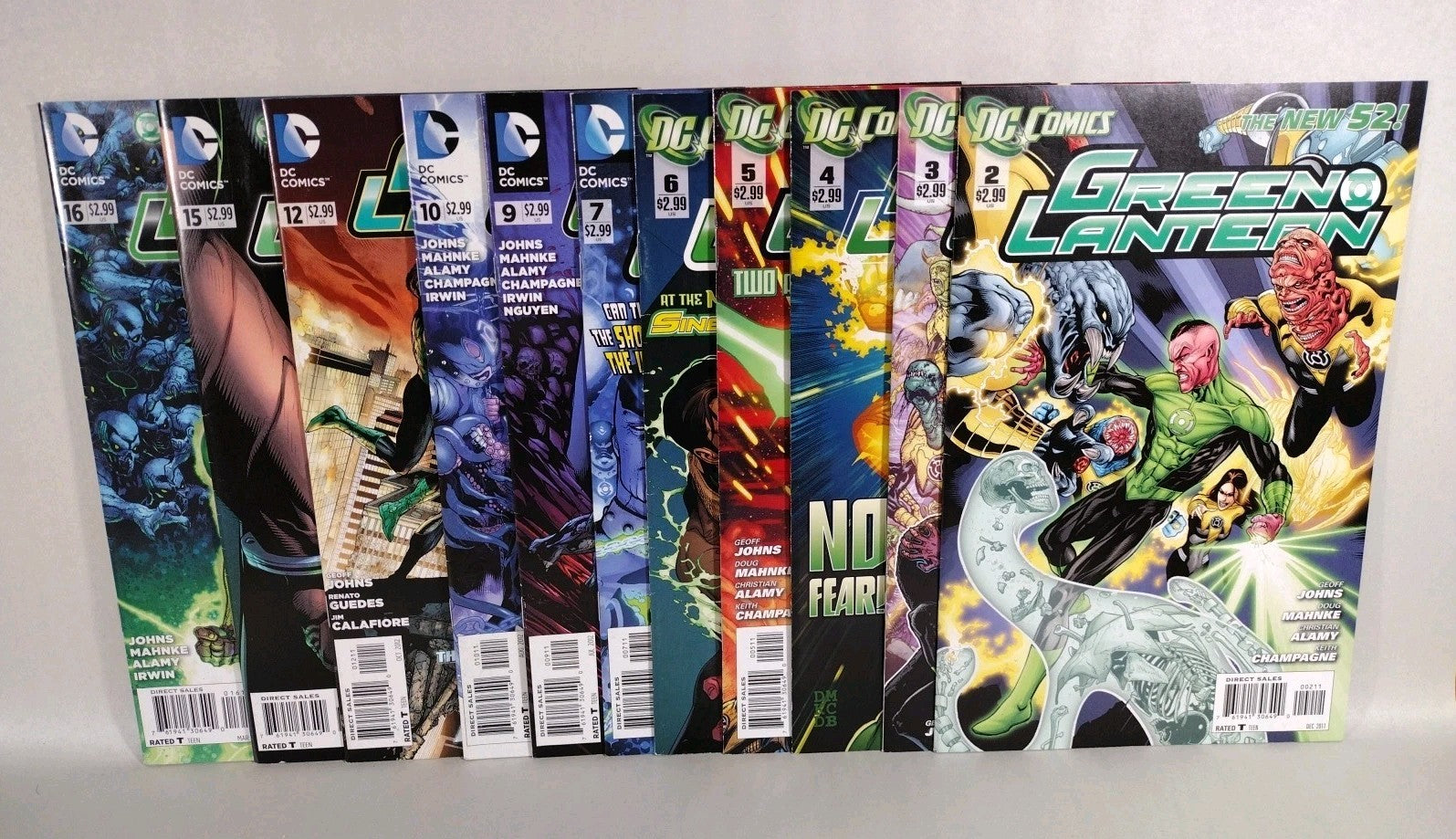 Green Lantern (2011) DC New 52 Comic Lot Set #2 3 4 5 6 7 9 10 12 15 16 VF