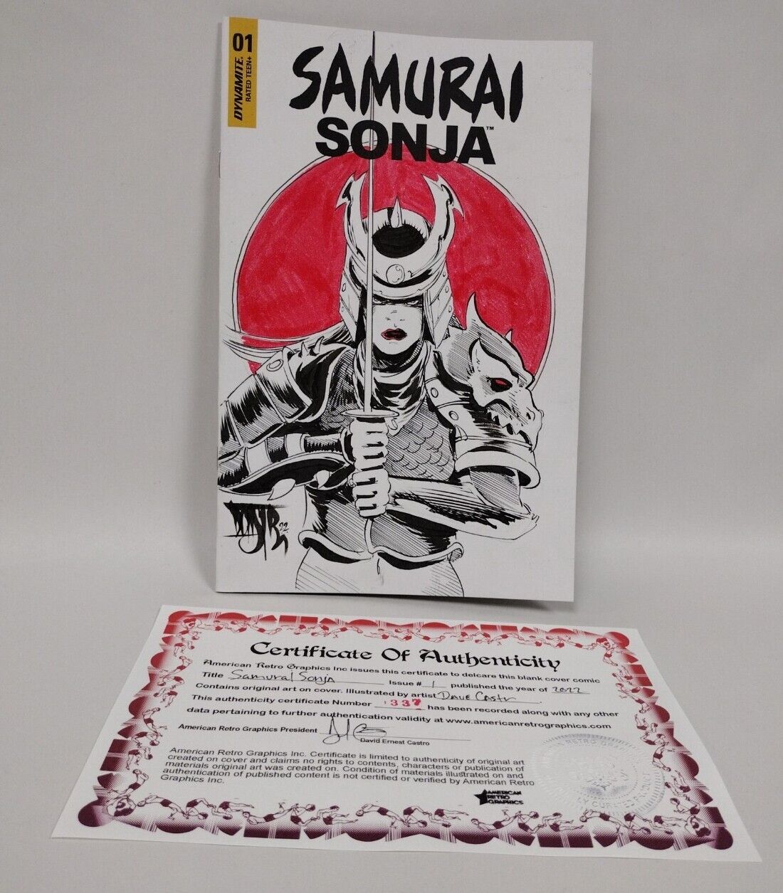 Samurai Sonja #1 (2022) Blank Cover Comic w Original SAMURAI SONJA Art Dcastr 