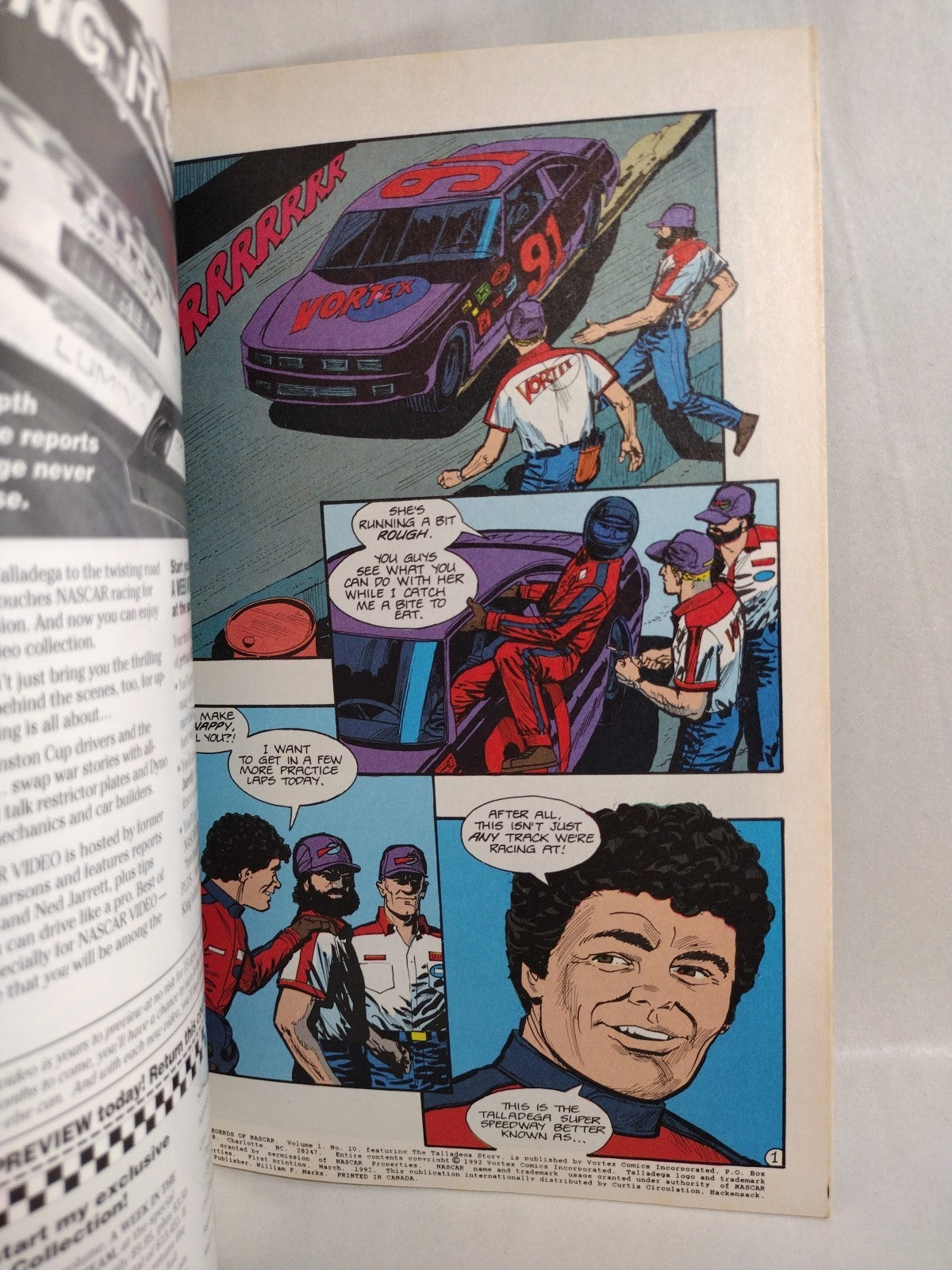 Legends of NASCAR 1992 Vortex Comic #'d Hologram Set Issues 9 10 11 12 13