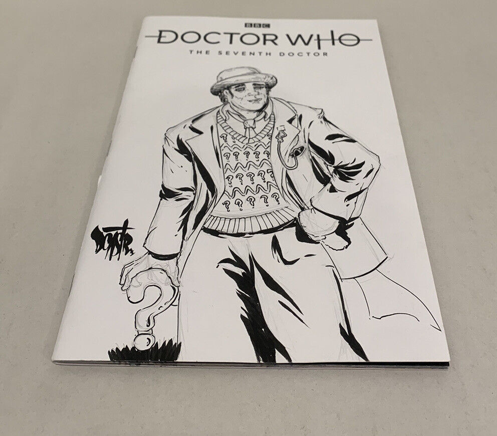 DOCTOR WHO: THE SEVENTH DOCTOR #1 Blank Variant Cover Comic 2018 W Original Art