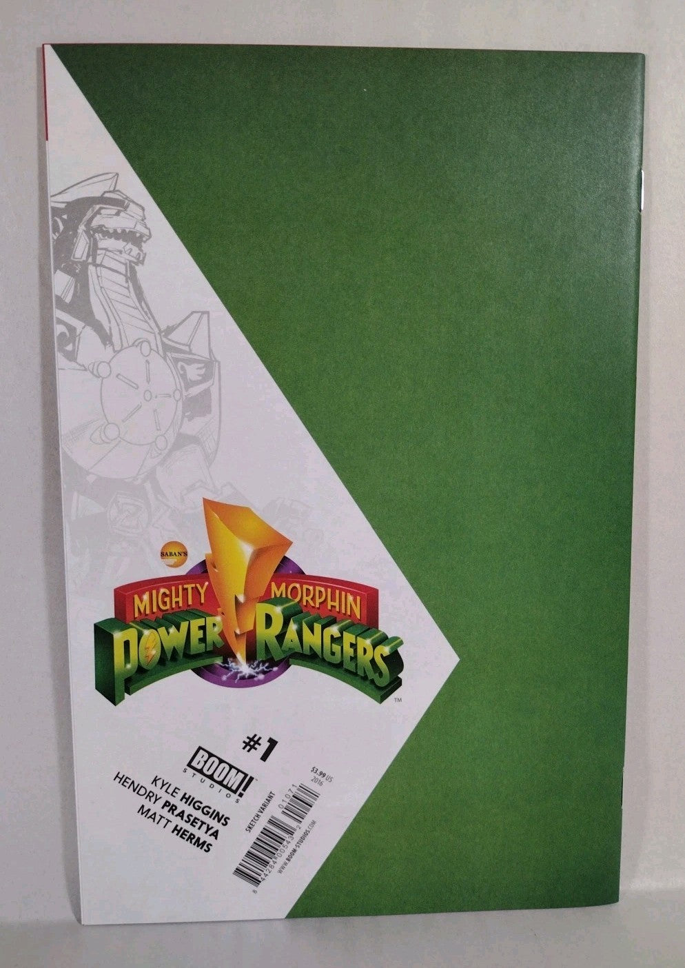 Mighty Morphin Power Rangers #1 (2016) Boom Blank Cover Variant Comic NM