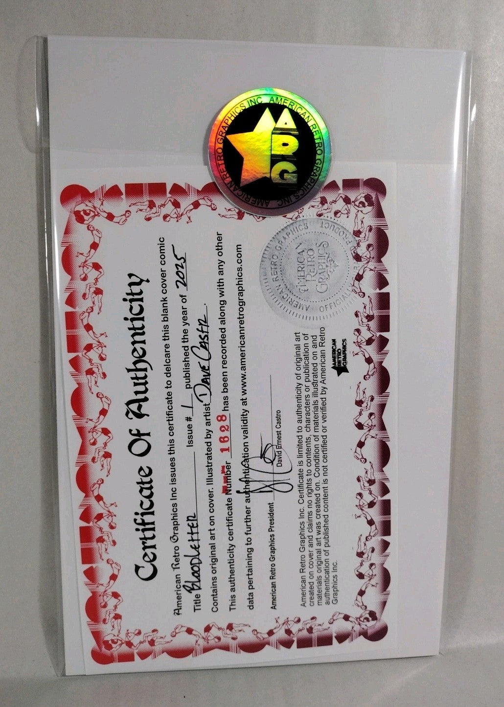 Bloodletter #1 (2025) Image Comic Sketch Cover Variant W Original Dave Castr Art