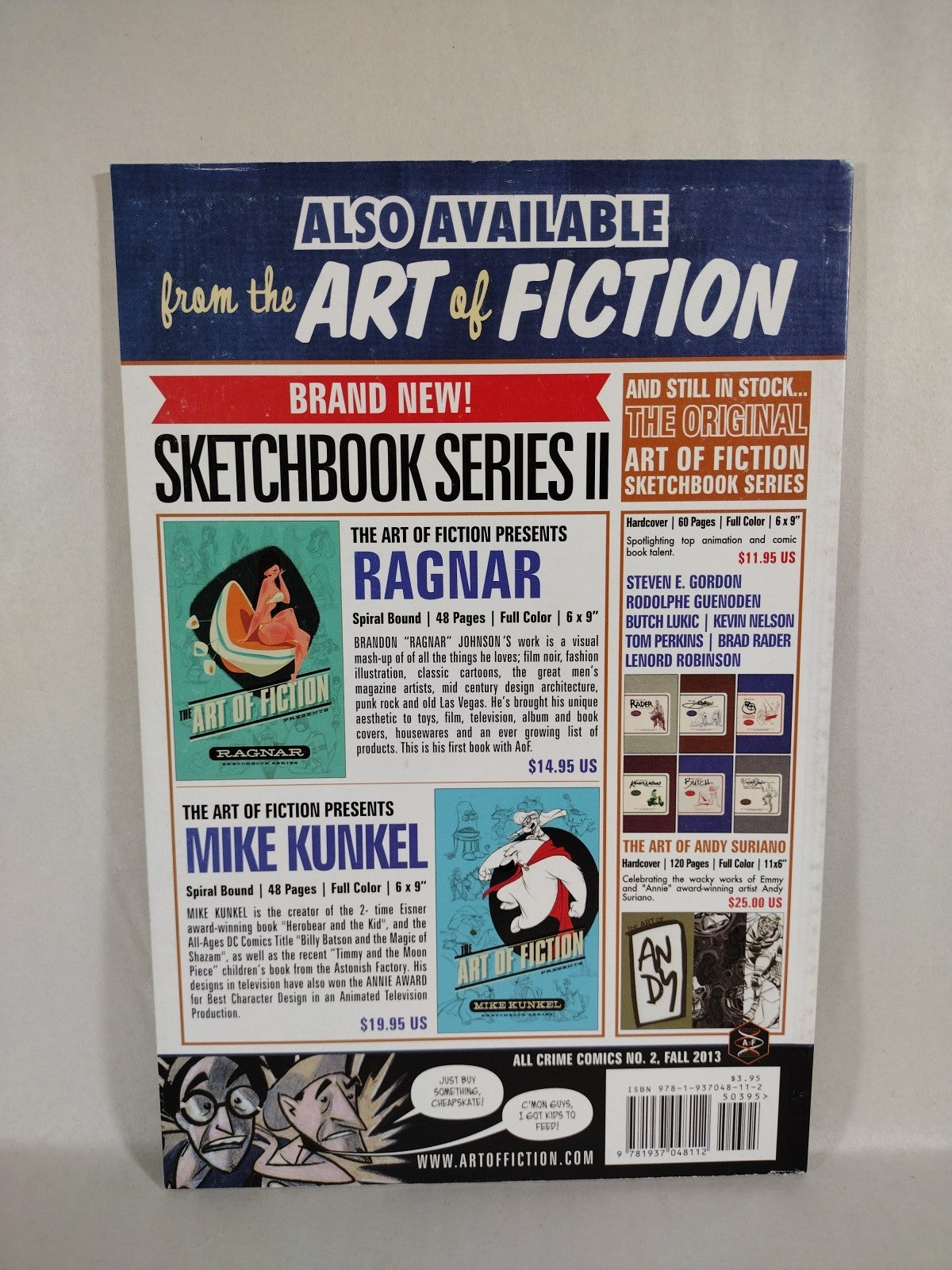 All Crime Comics #2 (2012) Art of Fiction Bruce Timm Cover Aged FN-VF