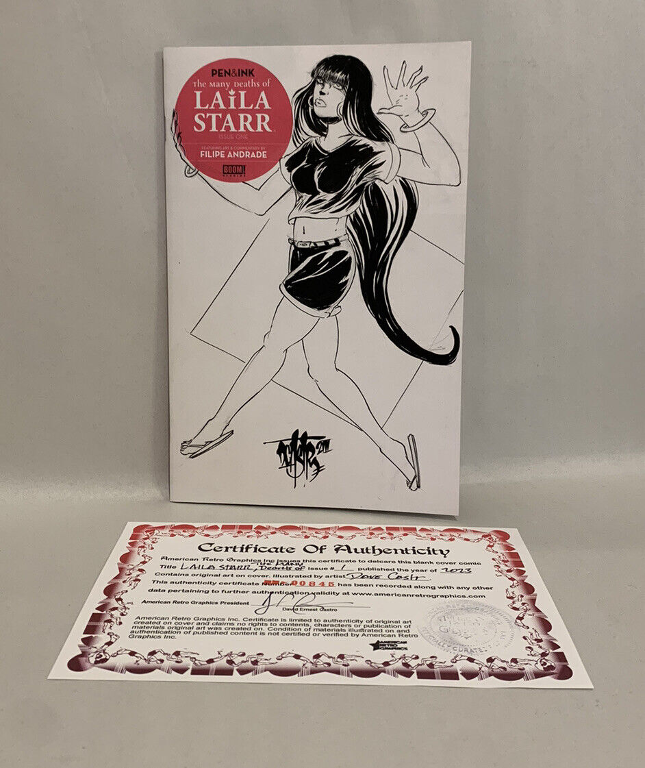 LAILA STARR, THE MANY DEATHS OF #1 Blank Variant Cover W Original Art Dave Castr