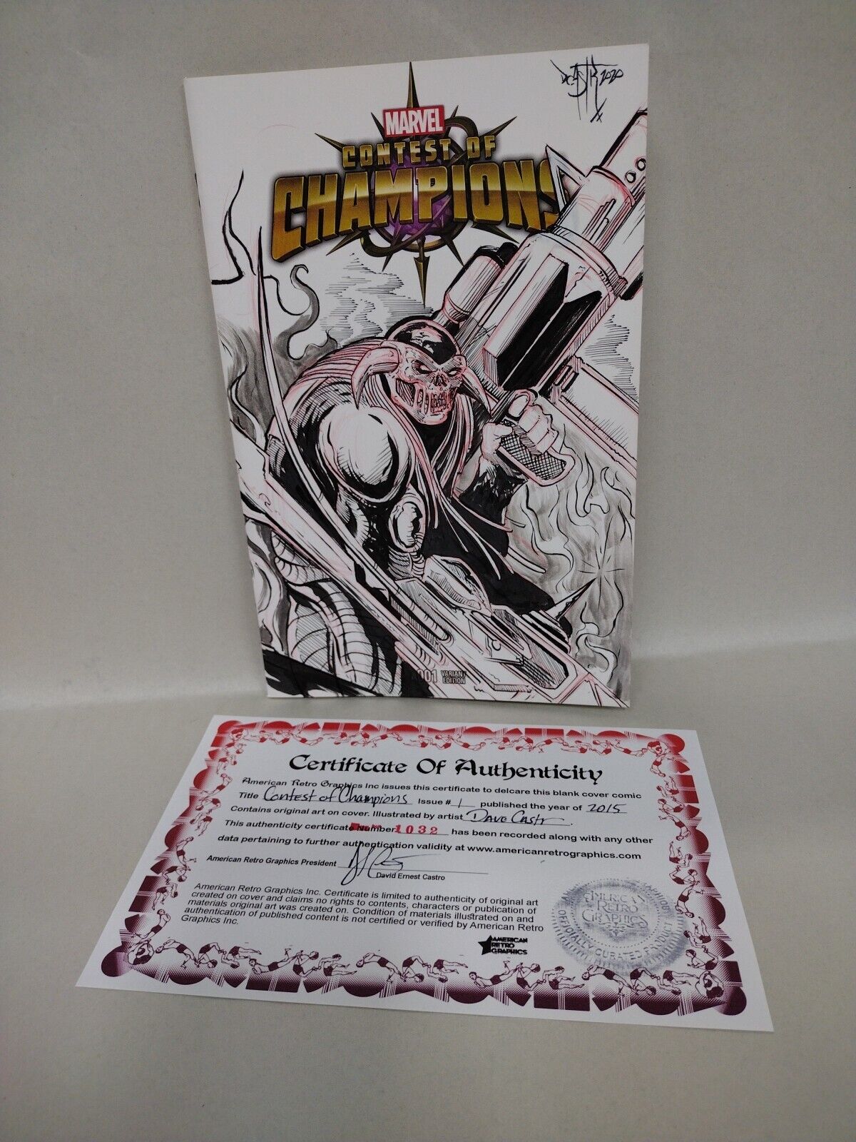 Contest Of Champions 1 2015 Marvel Sketch Variant W Original Deaths Head II Art