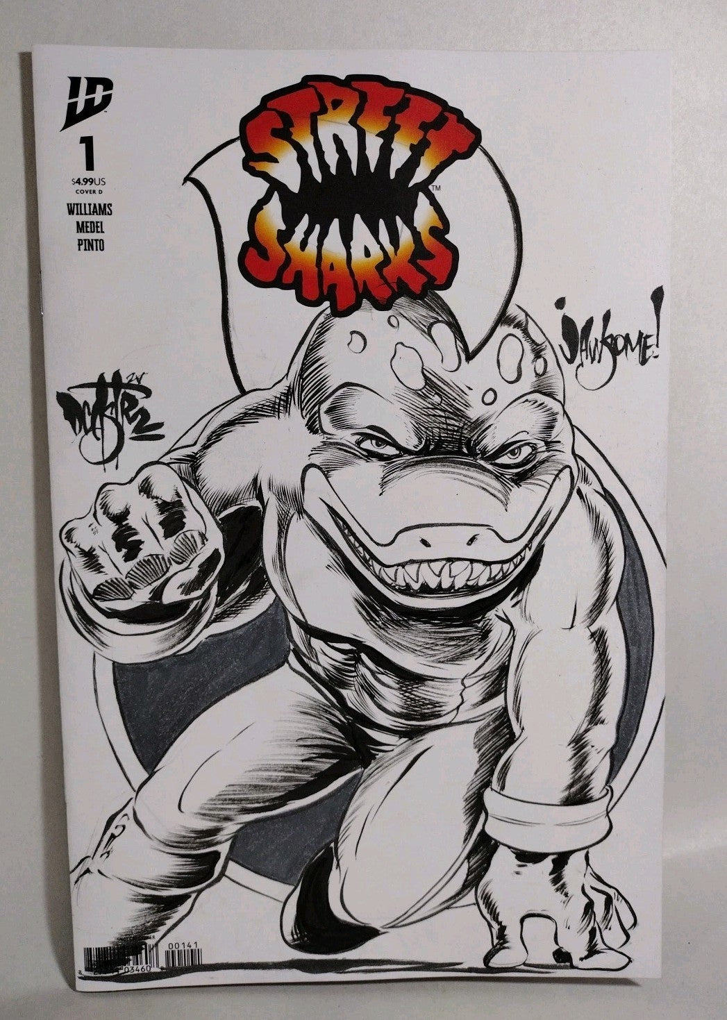 Street Sharks 1 IDW 2025 Comic Sketch Cover Variant W Original DCastr Slammu Art