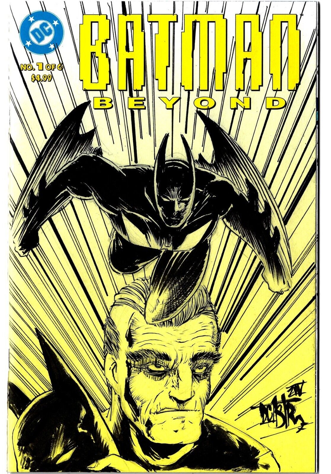 Batman Beyond #1 (2024) Facsimile Edition DC Comic Sketch Cover W Original Art