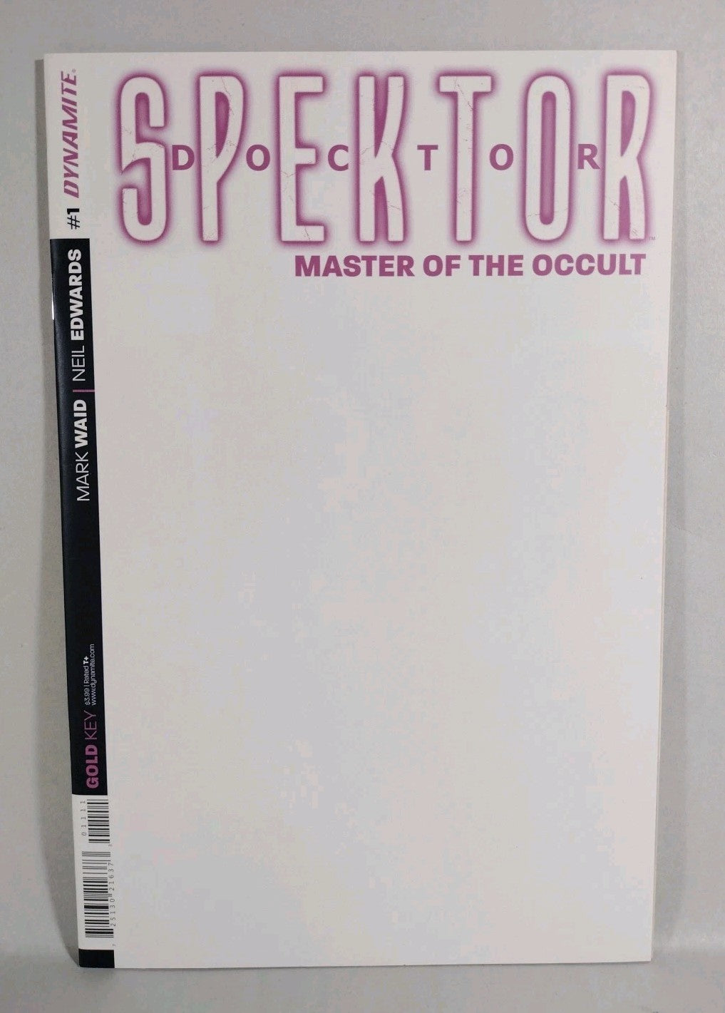 Doctor Spektor #1 (2014) Dynamite Gold Key Comic Blank Sketch Variant New NM
