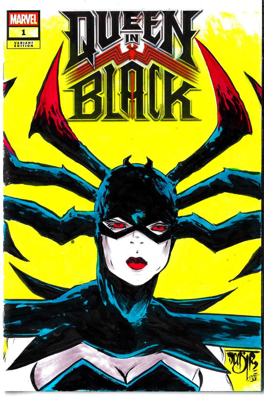Queen In Black #1 (2026) Marvel Comic Sketch Cover W Original DCastr Art