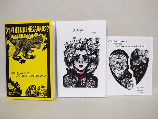 Donna Letterese (2012) Sketchbook Comic Lot Set Of 3 With Original Sketch