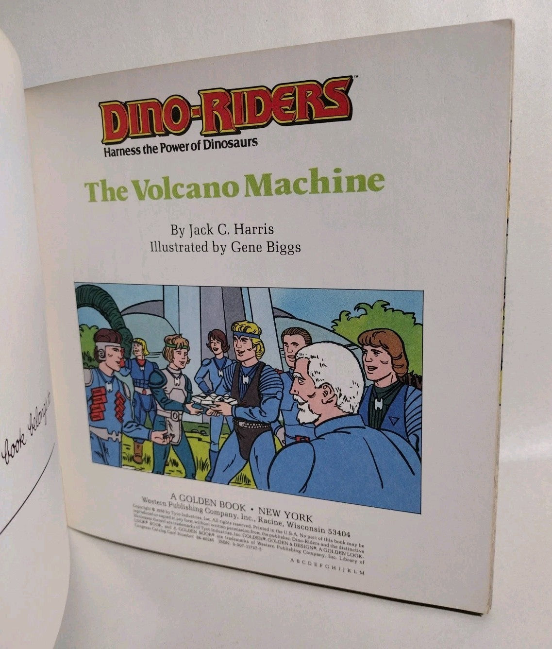 Dino-Riders The Volcano Machine (1988) Golden Book Jack C. Harris Gene Biggs New