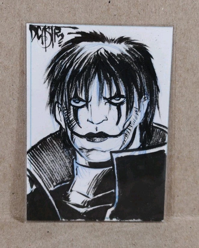 Dave Castr Crusin (2025) OAC Sketch Card W Original Eric Draven Crow Art ACEO