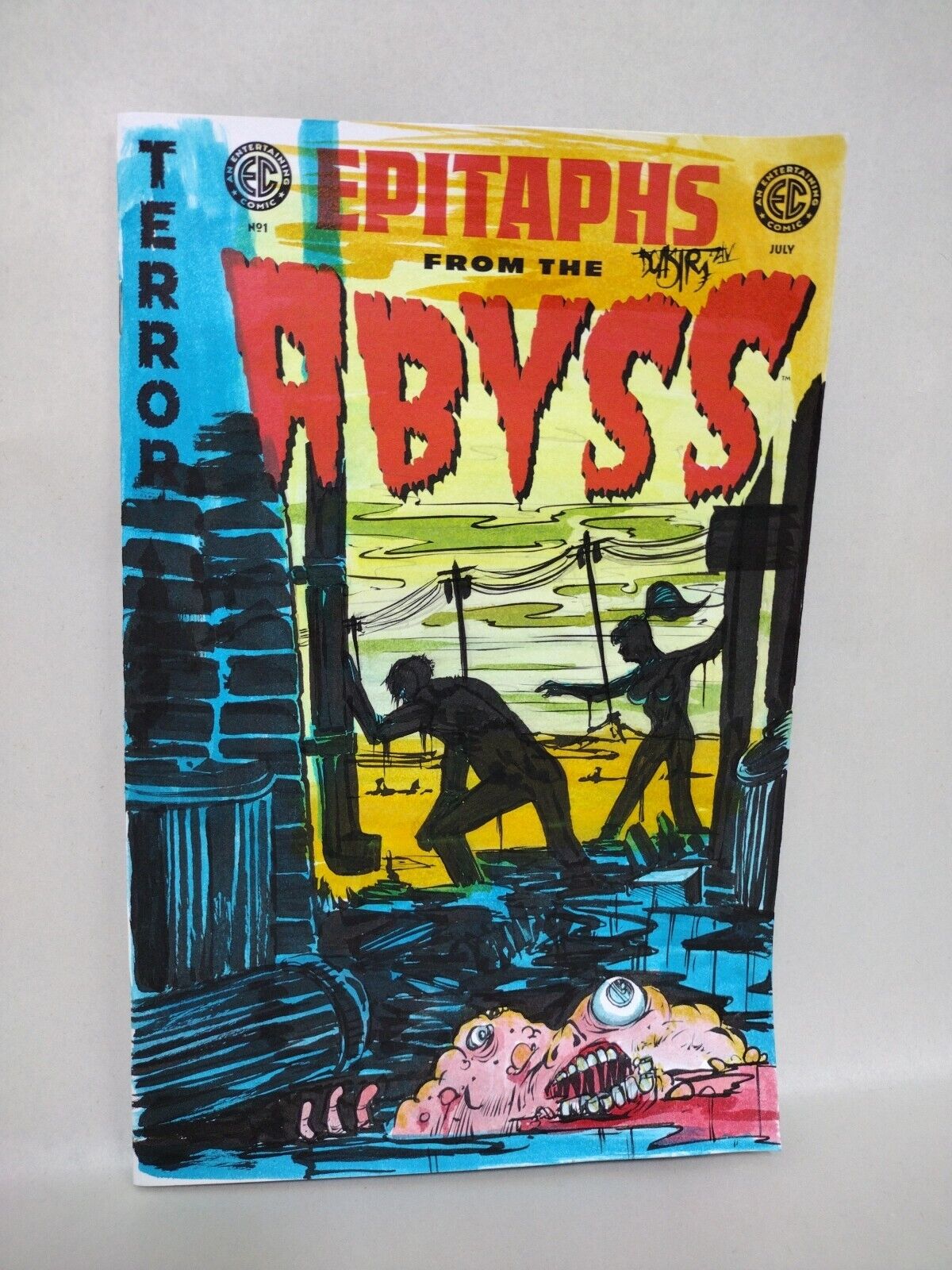 Epitaphs From The Abyss 1 (2024) EC Comic Sketch Cover Var W Original DCastr Art