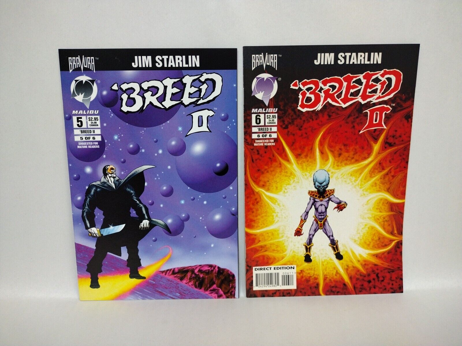 Breed Complete Malibu (Bravura) Jim Starlin Comic Set V1 #1-6 & V2 #1-6 V3 #1