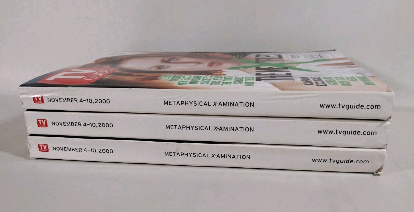 3 TV Guides Variant  X-Files Covers Nov 4th 2000 Gillian Anderson David Duchovny