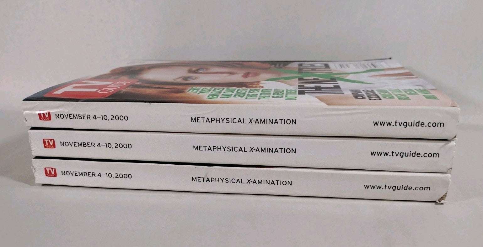 3 TV Guides Variant  X-Files Covers Nov 4th 2000 Gillian Anderson David Duchovny