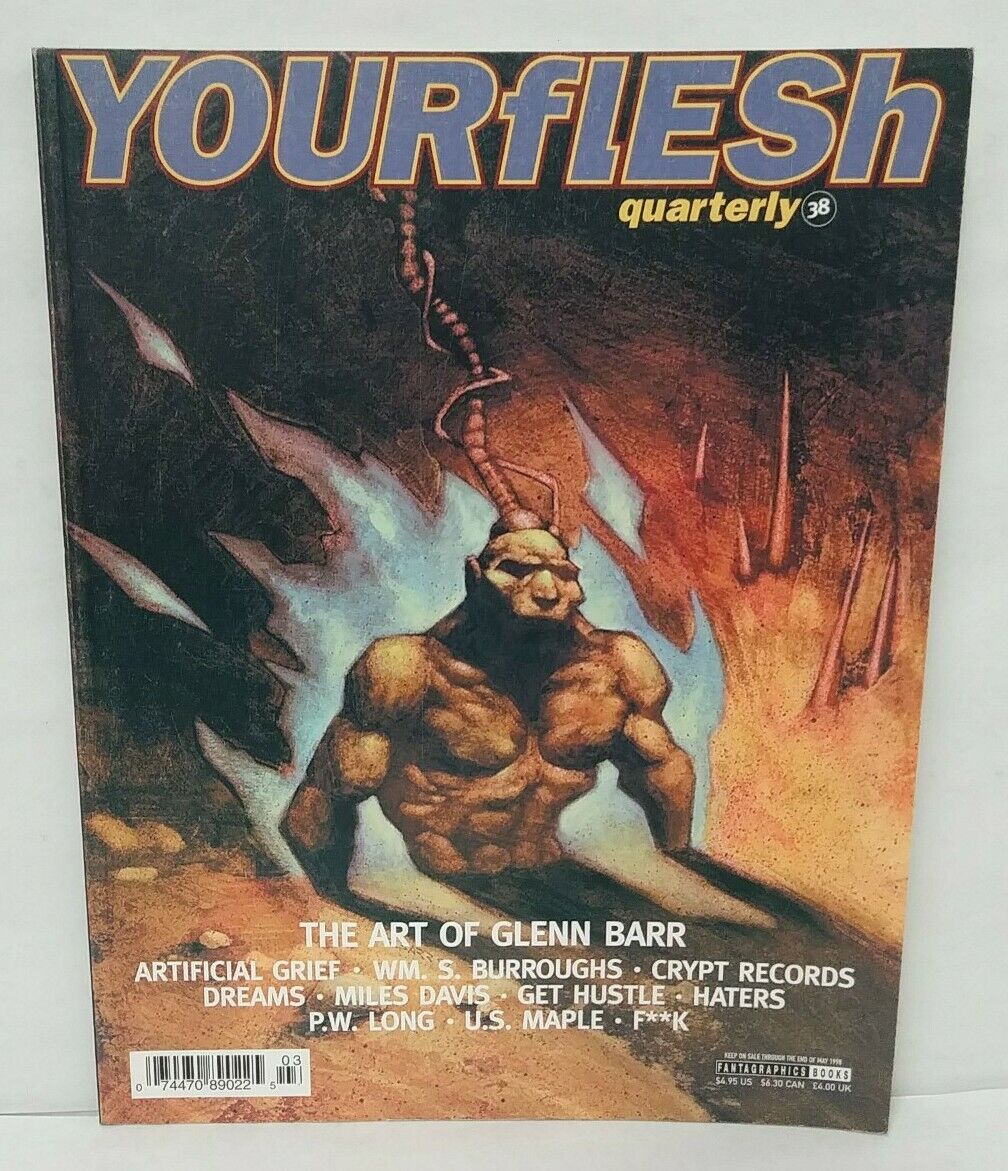 YOUR FLESH Quarterly 38 (1998) Fantagraphics Punk Zine Glenn Barr Interview HTF