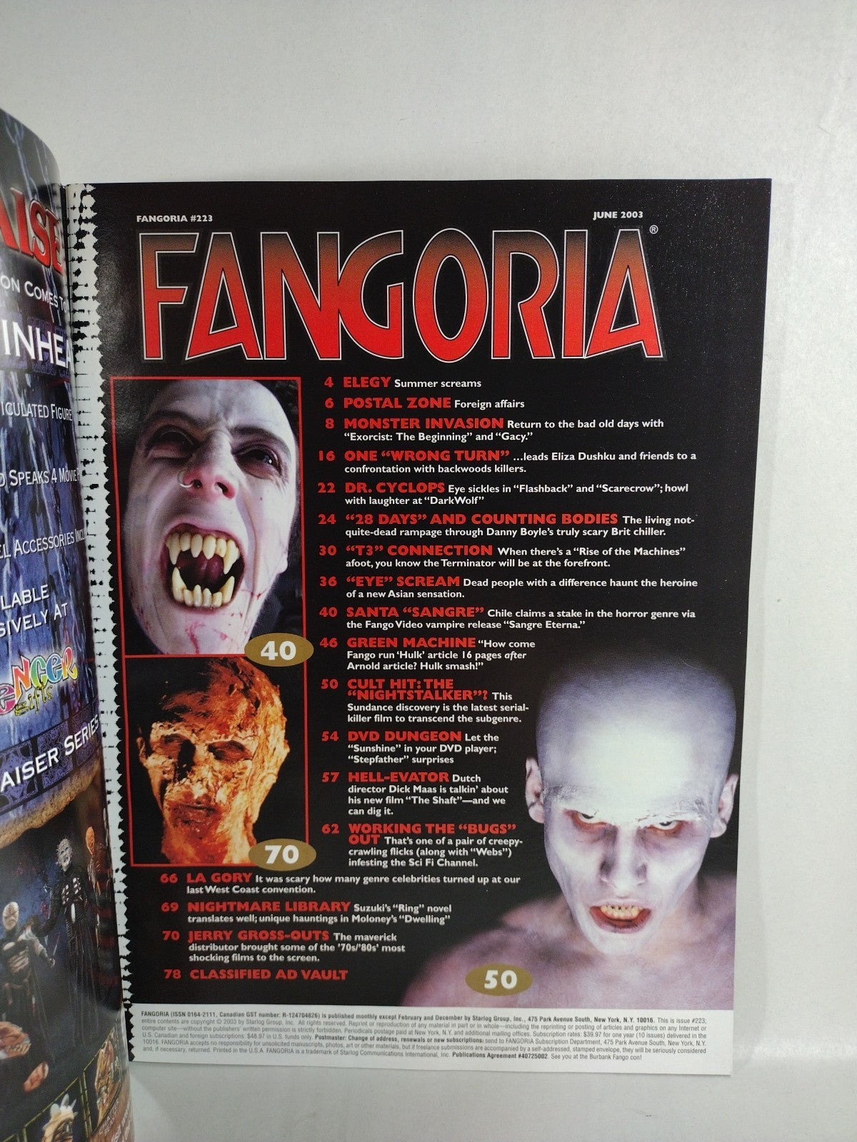 FANGORIA Magazine #223 (2003) T3 28 Days Later Hulk Exorcist Begining Eterna NM