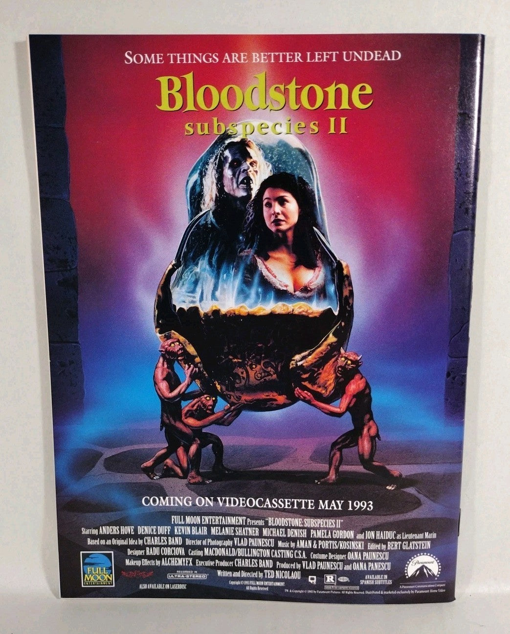 FANGORIA Magazine 124 (1993) Jurassic Park Robocop 3 Fortress Evil Dead II VF-NM