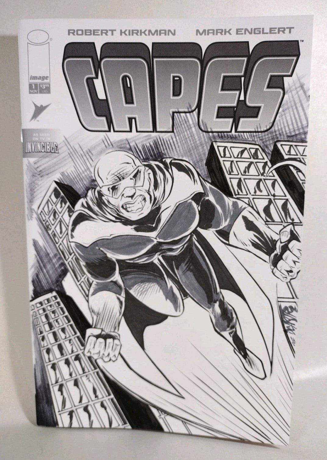 Capes #1 (2025) Image Skybound Sketch Cover Comic W Original Dave Castr Art