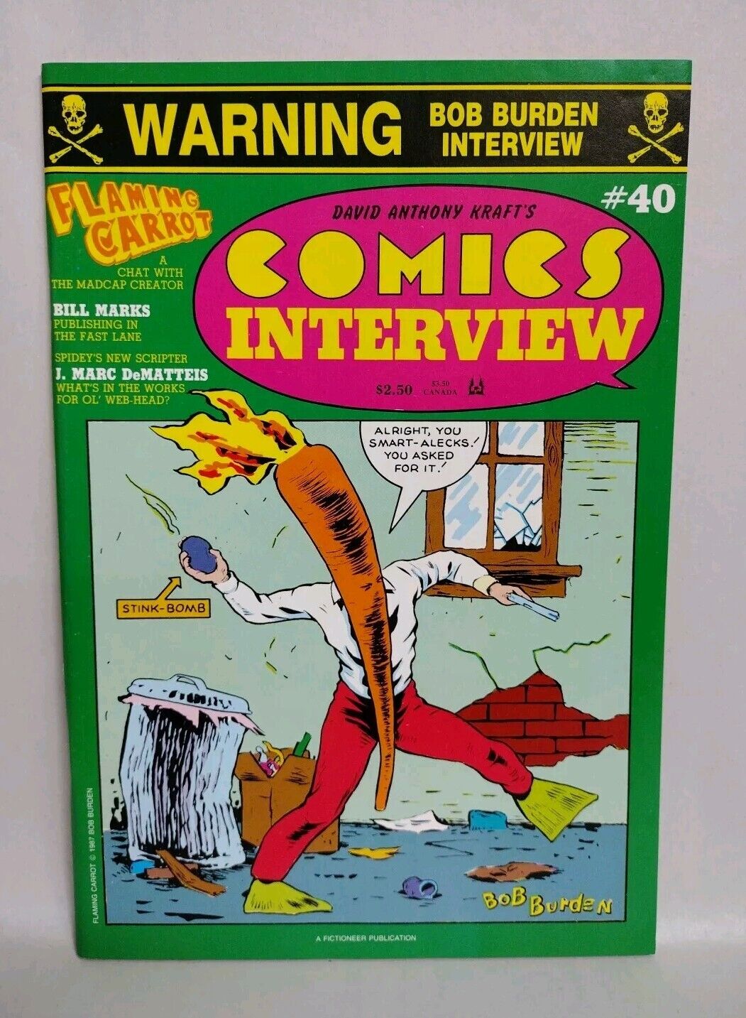 Comics Interview #40 (1987) Bob Burden Flaming Carrot Mister X Issue NM