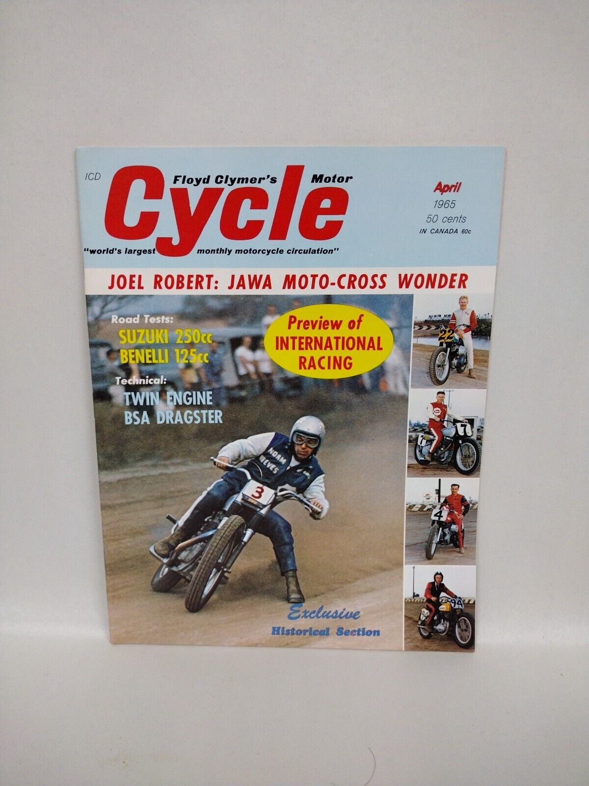 Cycle (1965) Motorcycle Magazine Floyd Clymer Lot March April May