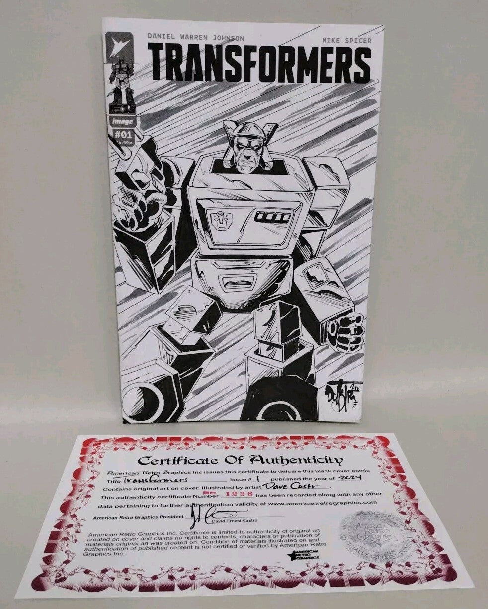 Transformers #1 (2023) Image Comic Sketch Variant Cover W Original Blaster Art