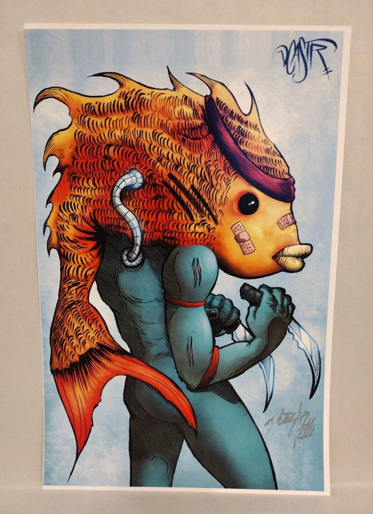 The Goldfish Assassin 11 X 17 Dave Castr Signed Passalaqua Monster Limited Print