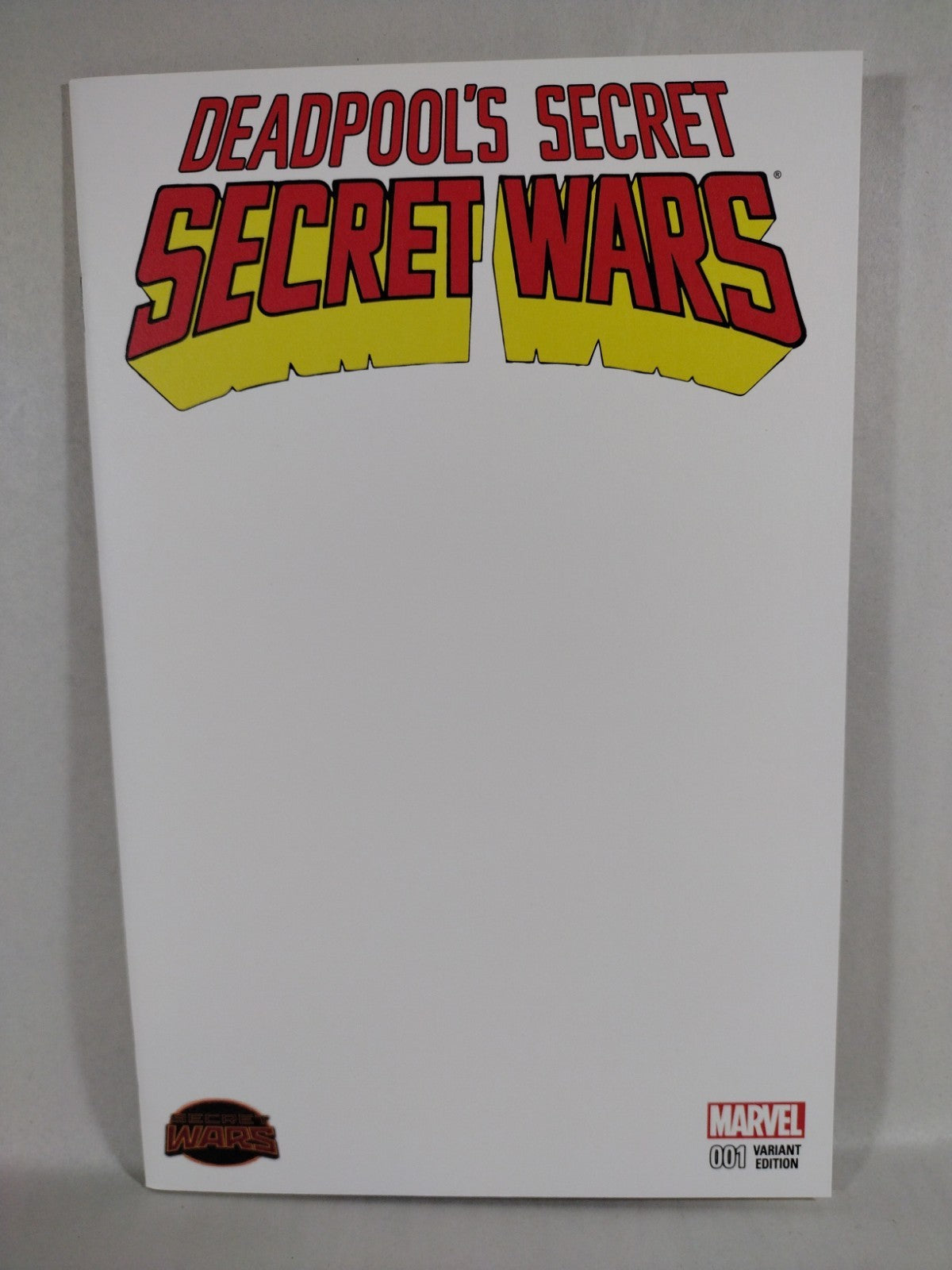 Deadpool's Secret #1 (2015) Marvel Secret Wars Blank Sketch Variant Cover Comic