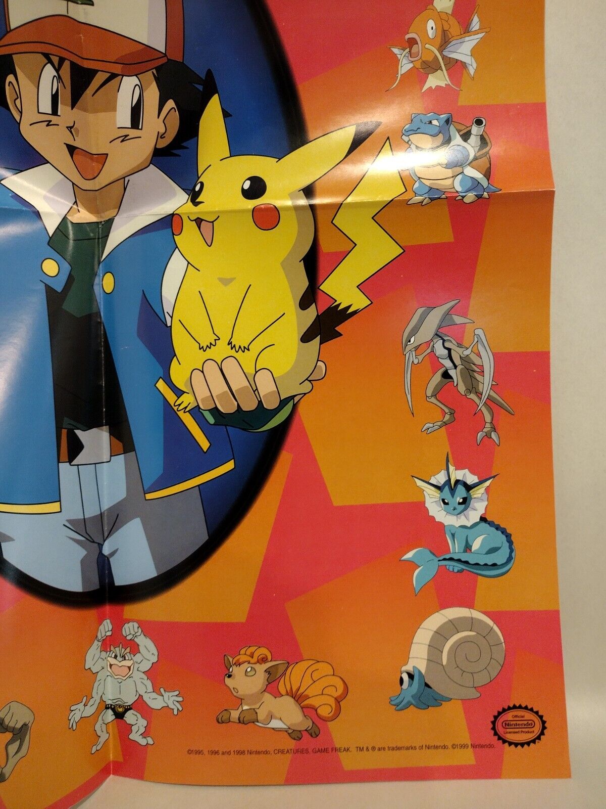 POKEMON Gotta catch 'em all! Ash Pikachu 16 X 20" (1999) Scorpio Poster Folded