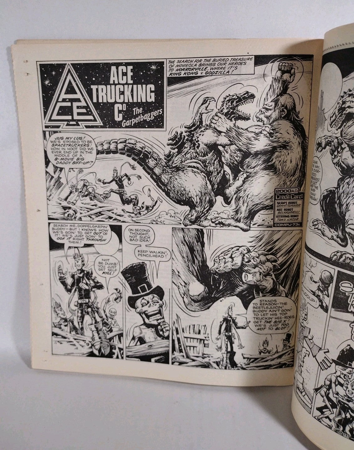 2000ad (1986) Prog 493 Judge Dredd Slaine Strontium Dog Uk Newsprint Comic