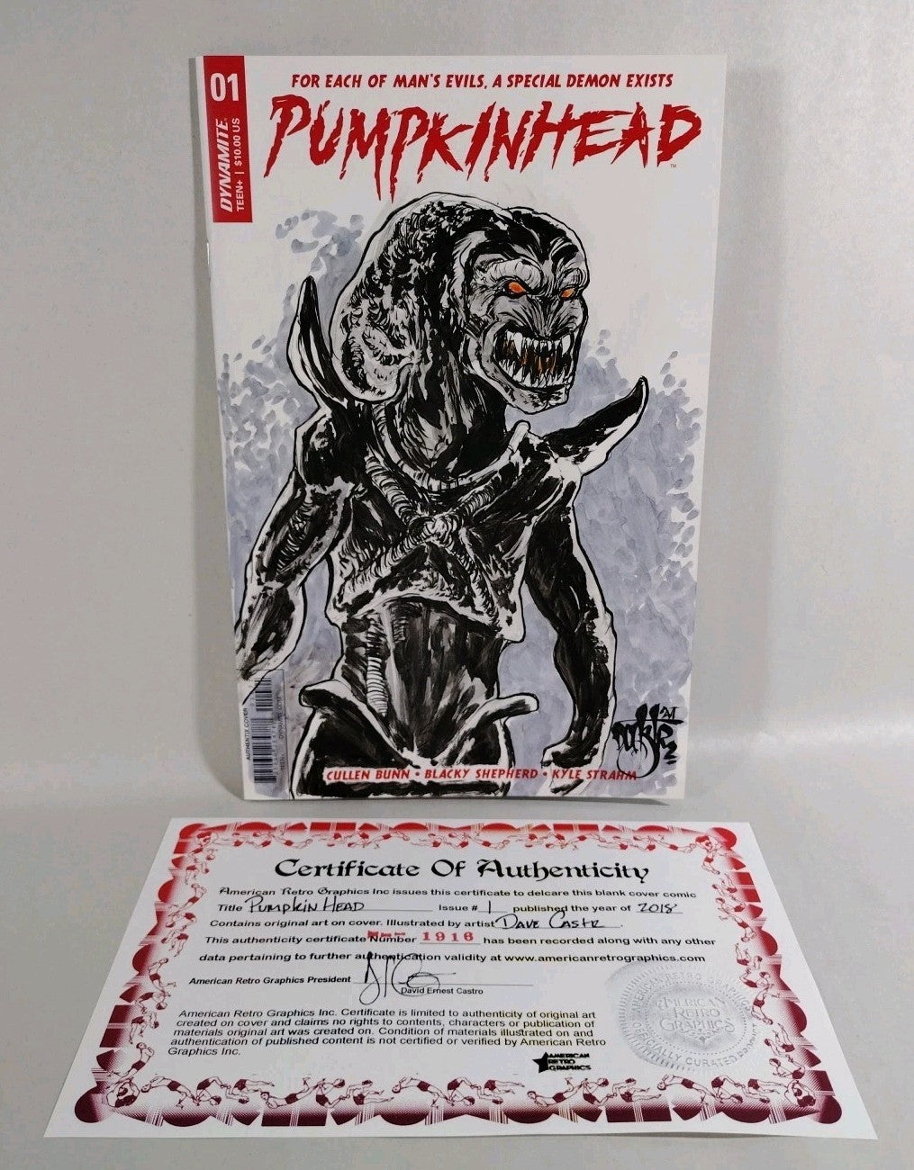 Pumpkinhead #1 (2018) Dynamite Comic Sketch Cover Var W Original Dave Castr Art