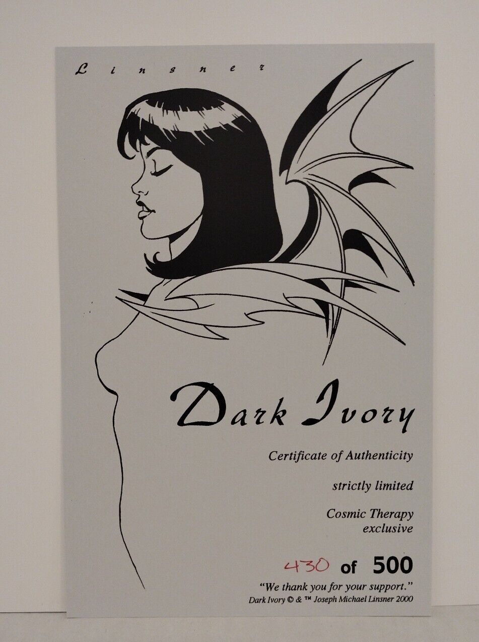 Joseph Michael Linsner (2000) Dark Ivory 20 X 16 Print Signed #'d 430/500 W COA