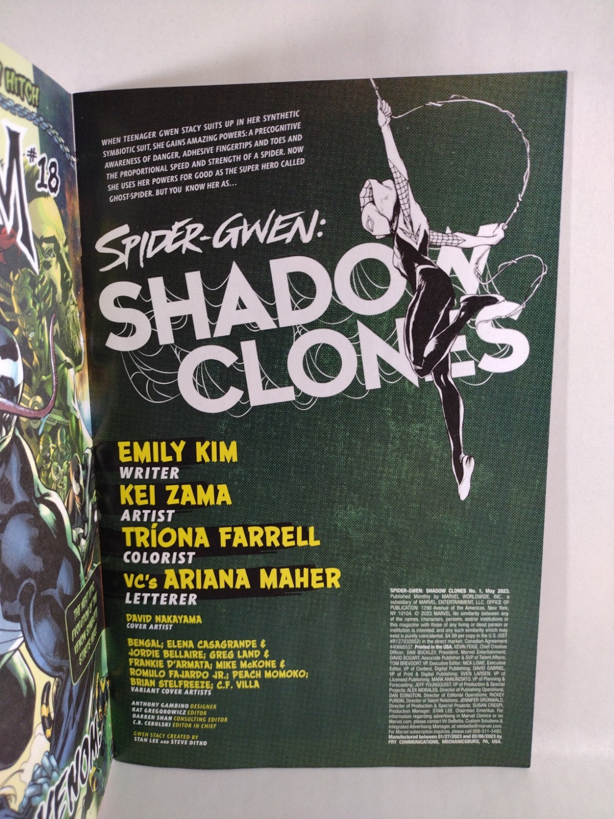 SPIDER-GWEN Shadow Clones #1 (2023) Marvel Blank Cover Variant Comic New NM