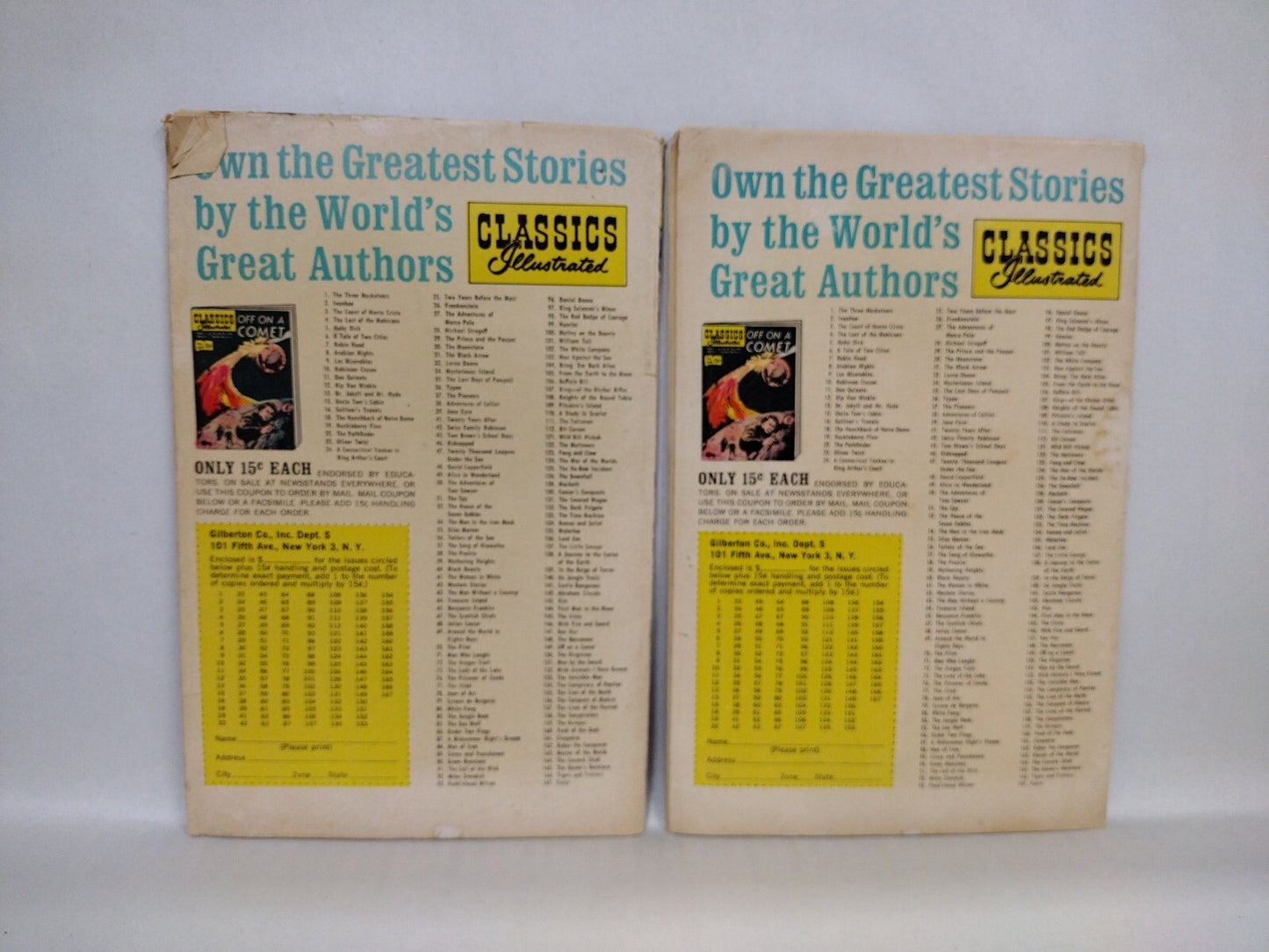 Lot Of 12 (1962-1964) Classics Illustrated Reader Comics Frankenstein 20k League