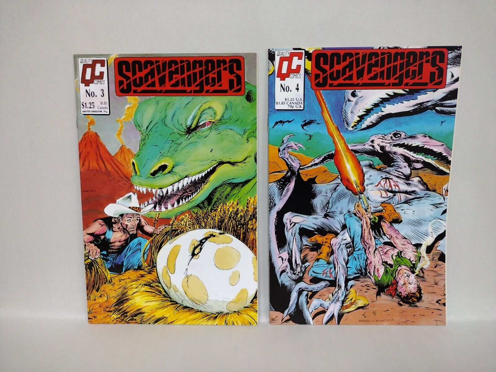 Scavengers (1987) SQP Quality Comic Lot #1 2 3 4 5 6 7 8 Hell Trekers 2000ad