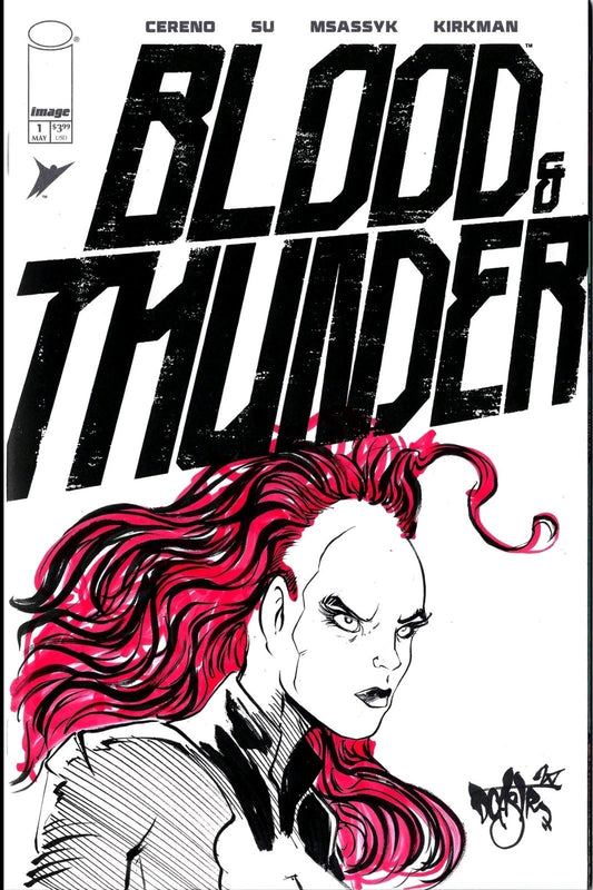 Blood & Thunder #1 (2025) Image Comic Sketch Cover Variant W Original DCastr Art