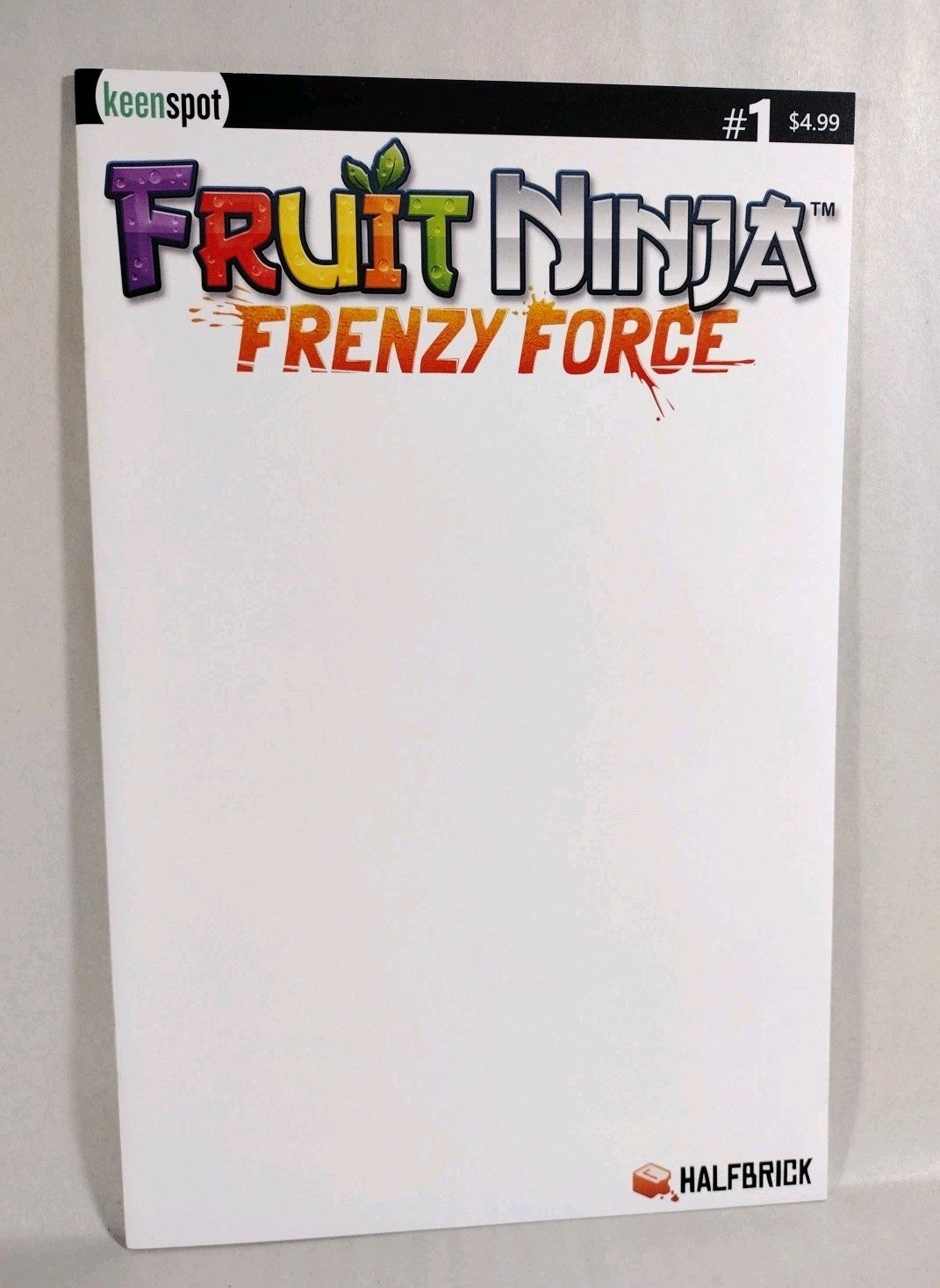 Fruit Ninja Frenzy Force 1 (2018) Keenspot Blank Sketch Cover Variant Comic NM