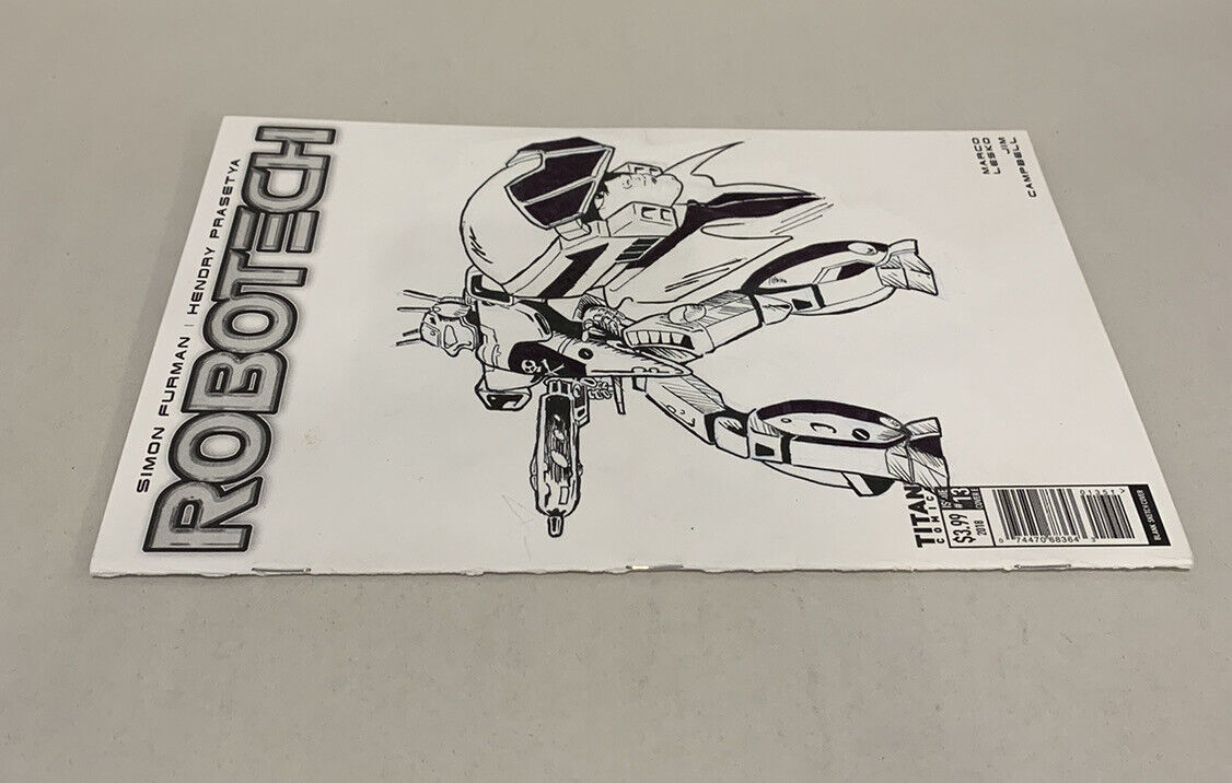 ROBOTECH #13 Blank Variant Cover Comic 2018 W Original Art GUS SPENCERG542