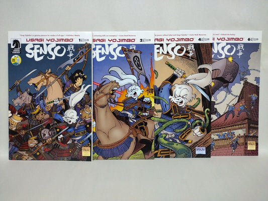 Usagi Yojimbo Senso (2014) Dark Horse Stan Sakai Comic Lot Set #1 2 4 6 VF-NM