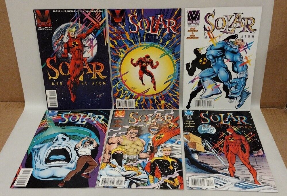 Solar Man Of The Atom (1995) Valiant Comic Lot #46 47 48 49 50 51 Low Print