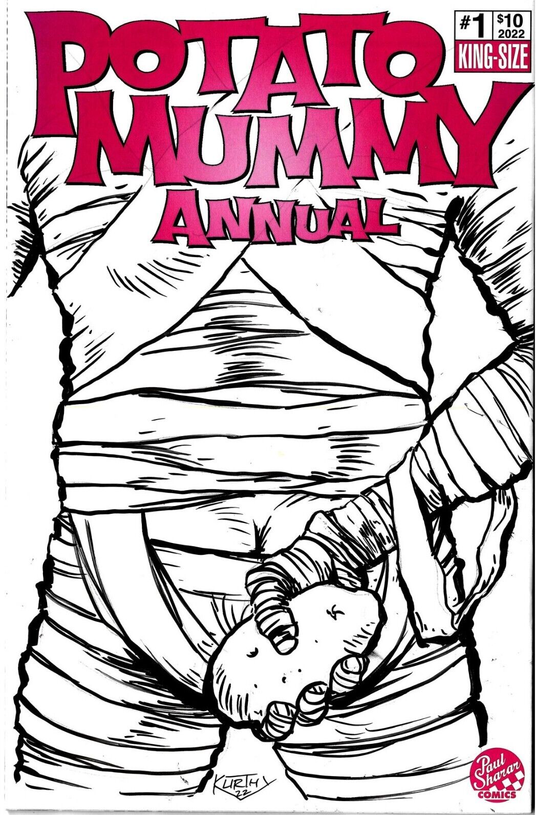 Potato Mummy Annual #1 (2022) Shurar Comic W Original Bob Kurthy Art