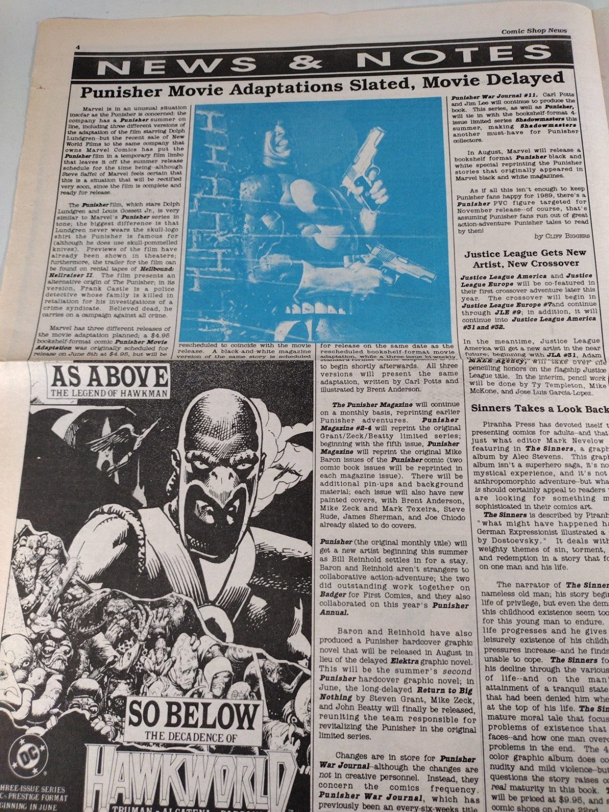 Comic Shop News #103 June 14th 1989 Newsletter The Shadow Punisher Batman Year 3