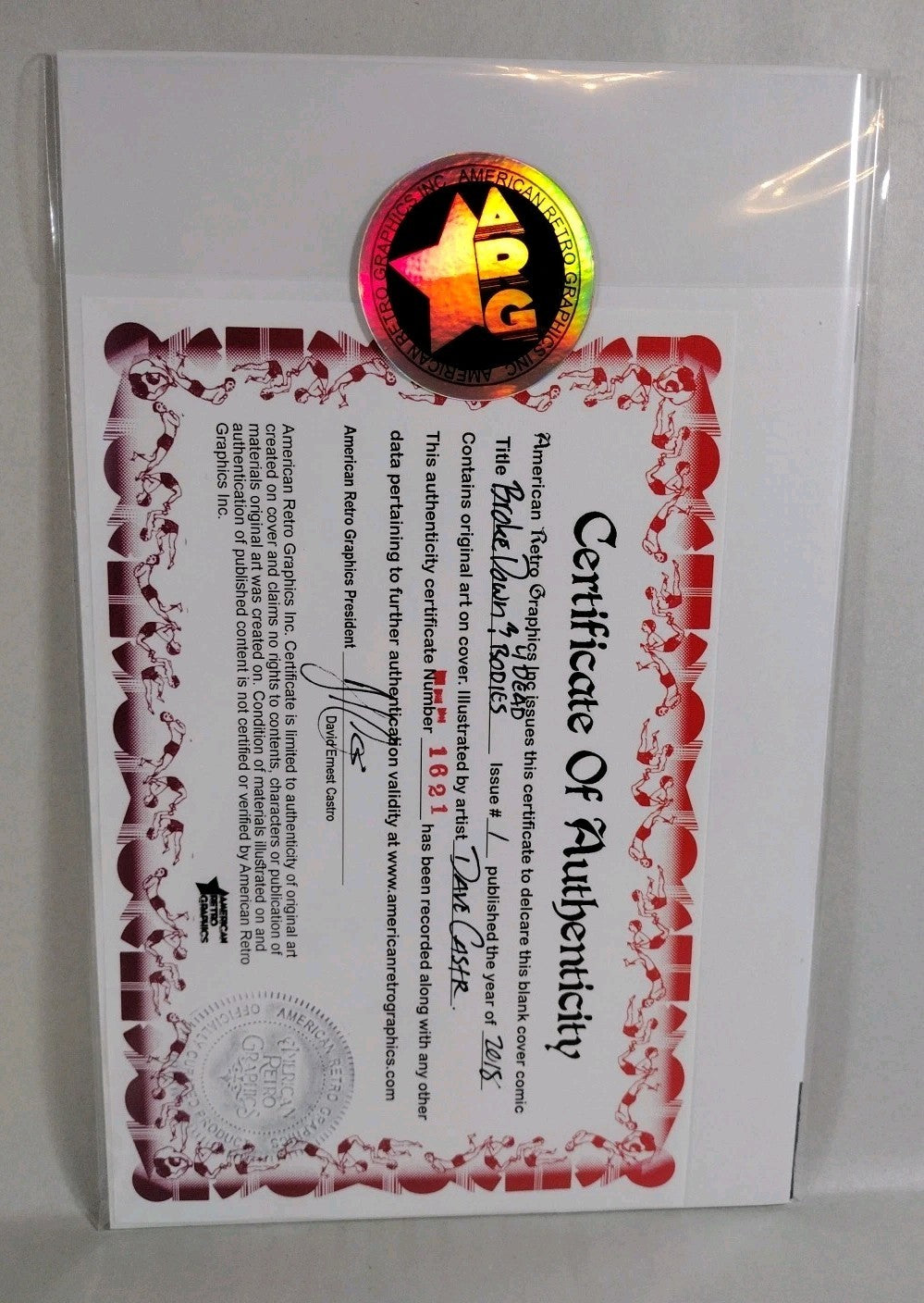 Broke Down & 4 Dead Bodies #1 Orange Cone Sketch Cover W Original Dave Castr Art