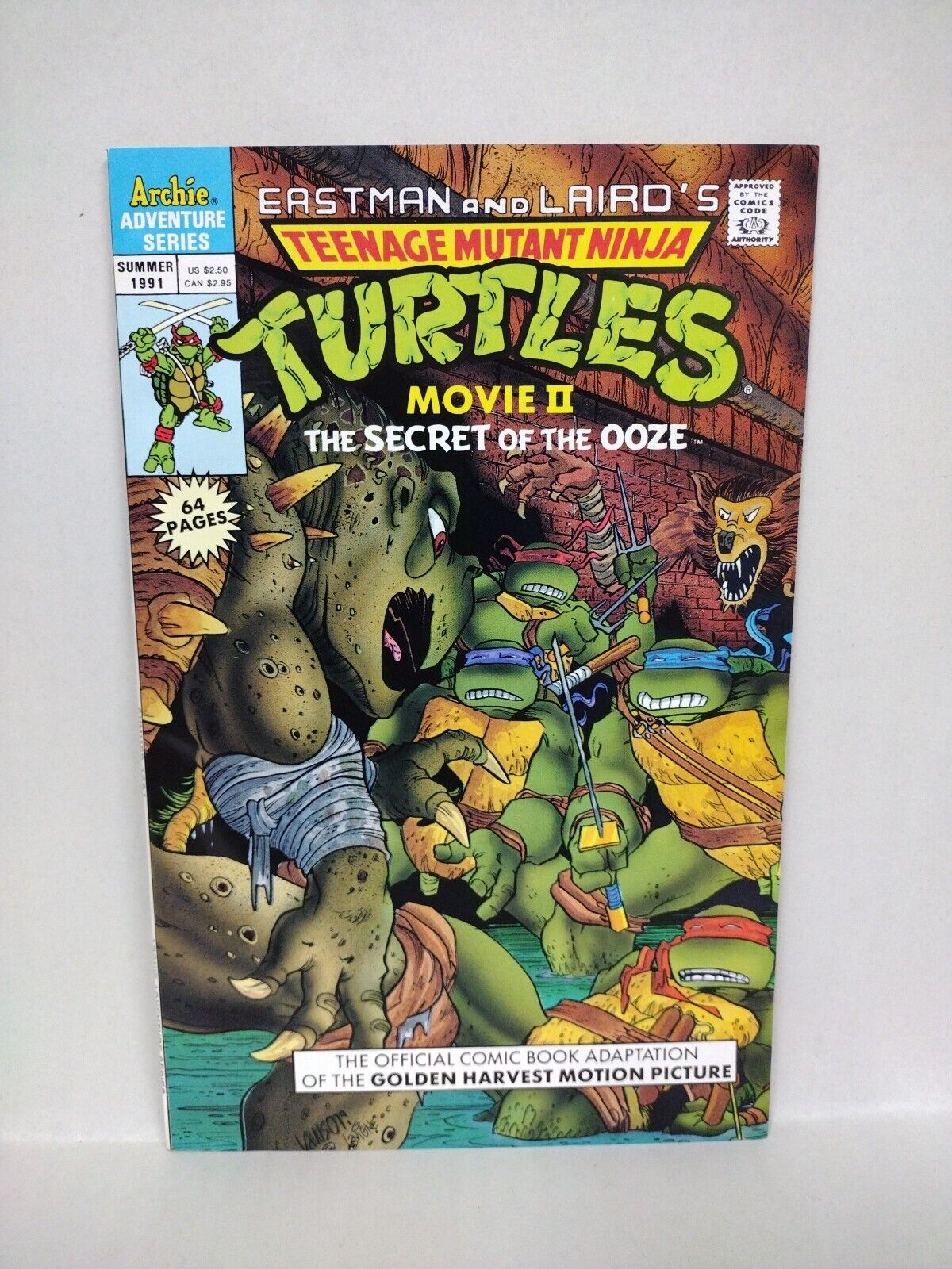 TMNT Movie 2 Secret Of The Ooze #1 (1991) Archie 64 Page Comic NM