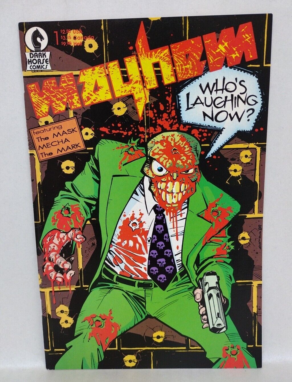 Mayhem Complete 1989 Dark Horse Comic Set 1 2 3 4 1st Modern Mask Signed