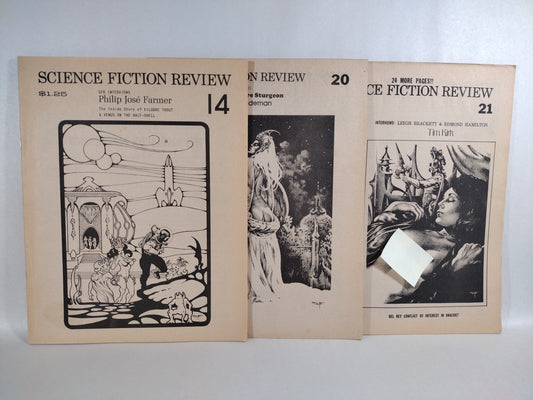 Science Fiction Review (1975) Fanzine Lot #14 20 21 Stephen Fabian Cover Art