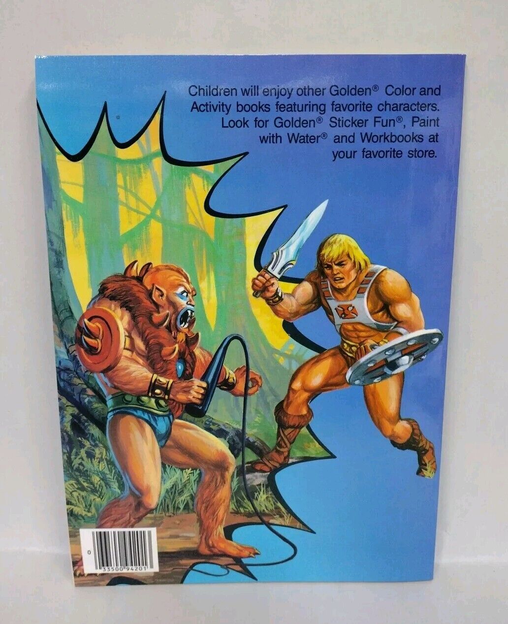 Masters Of The Universe (1985) Giant Color Activity Golden Book Beast Man New