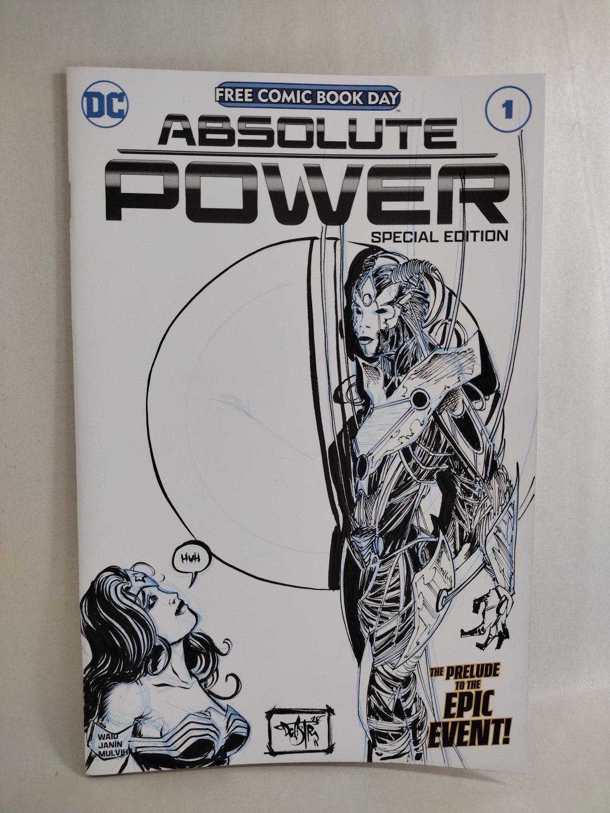 Absolute Power 1 (2024) DC Comic Sketch Var Cover W Original Brainiac DCastr Art